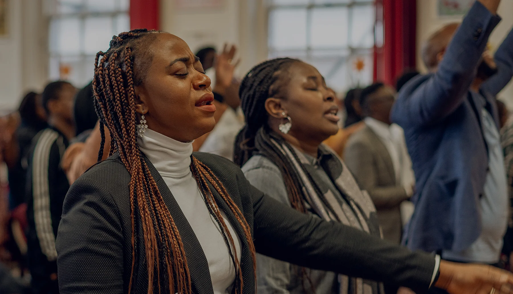 Our congregation worshipping